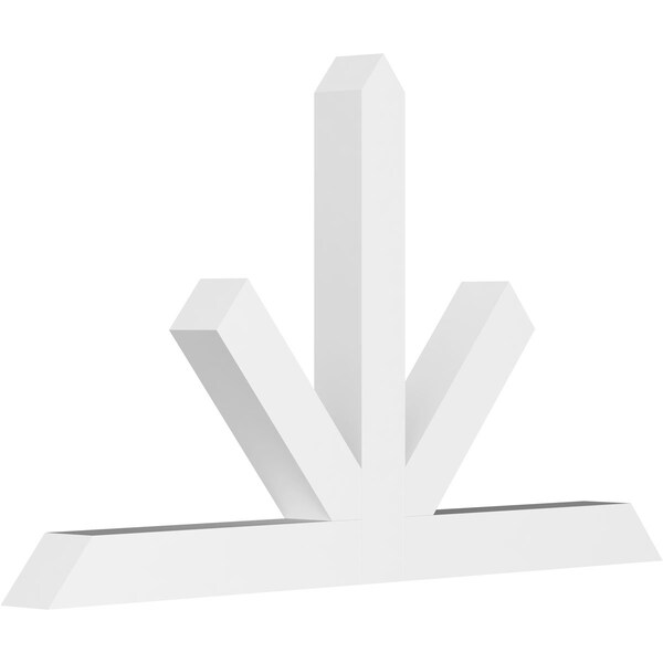 Ekena Millwork Saratoga Architectural Grade PVC Gable Bracket, 84"W x 49"H x 6"D x 6"F, 14/12 Pitch GBP084X49X0606SAR00 - main